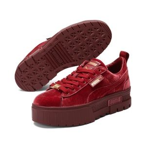 Puma Mayze Red Velvet Tibetan Red Size 10